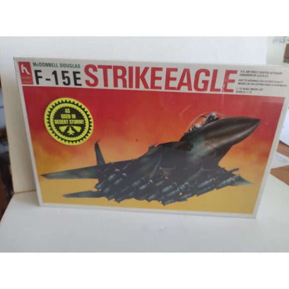 Vintage 1/72 Hobby Craft Airplane Model F-15E Strikeeagle Dessert Storm HC1372 - Picture 8 of 8